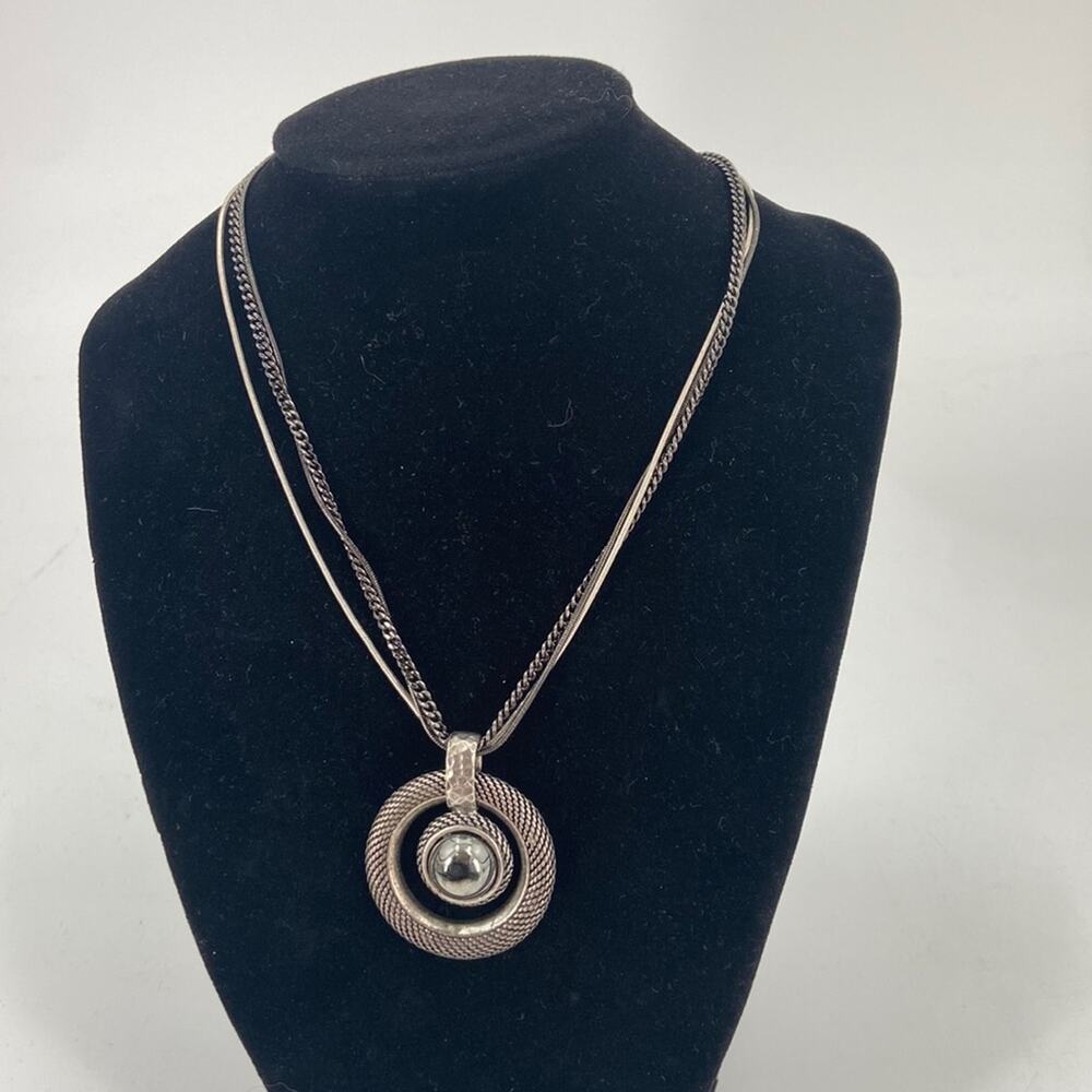 Chicos gray and silver necklace